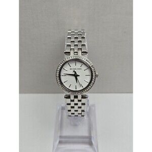 Michael Kors Mini Darci MK3294 Womens Silver Crystal Bezel 26mm New Battery